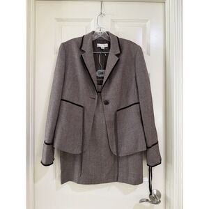 casual corner women 60% wool 2- piece skirt suits size 12